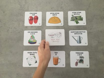 Play classic memory matching, charades and storytelling games with a local twist. 26 beautifully sketched local designs such as the Kueh Tutu, Clogs and Tingkat in four different game plays.